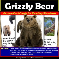 Grizzly Bear | Brown Bear with Pictures and Facts for Reading Language Skills